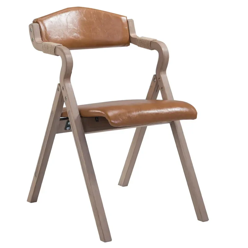 Dining chair curved wood modern simple retro folding back cloth Cafe Restaurant leisure study waiting