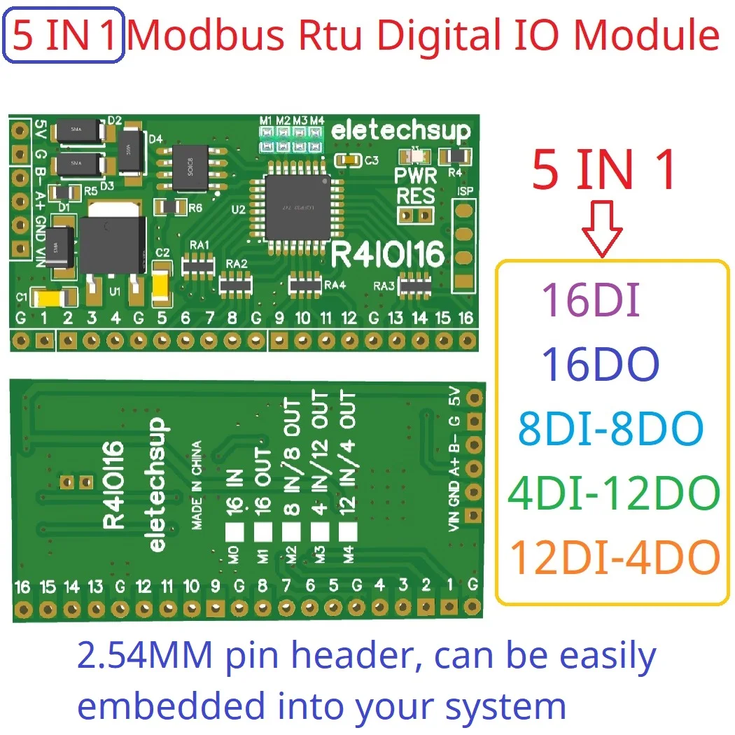 รูปสินค้า โมดูลควบคุมอัจฉริยะ RS485 Modbus RTU สำหรับระบบอัตโนมัติ