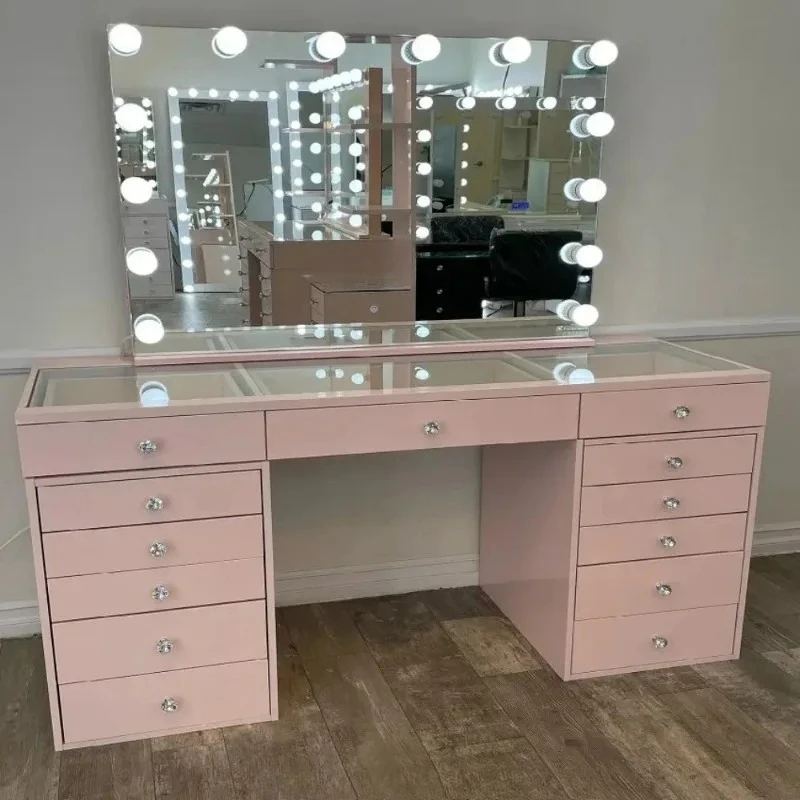 knee length dresses for ladies VECELO Vanity Desk with LED Lighted Mirror and Power Outlet