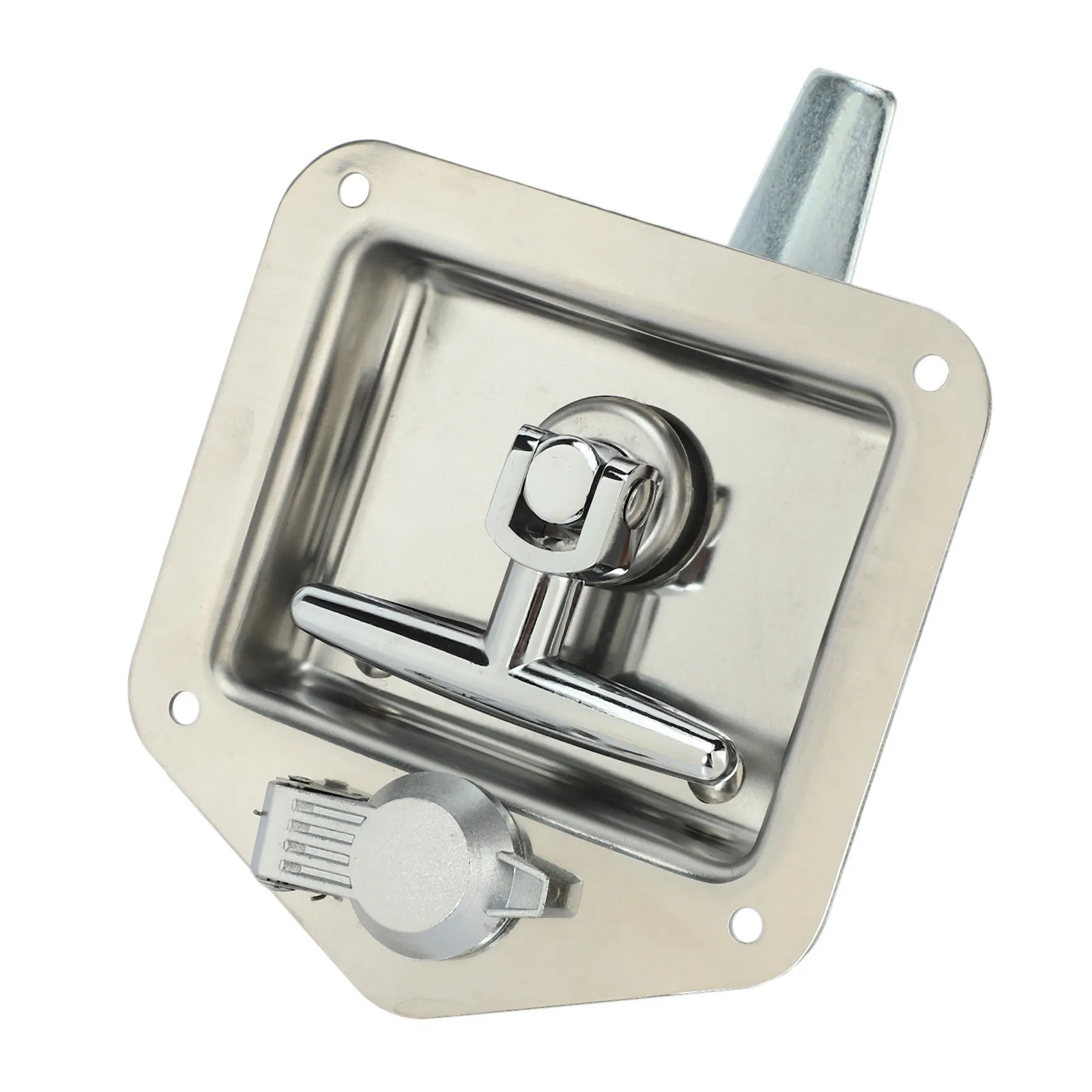 트럭 트레일러 도구 상자 전기 캐비닛용 4X 스테인레스 스틸 접이식 T자형 핸들 잠금 도구 상자 키 키트