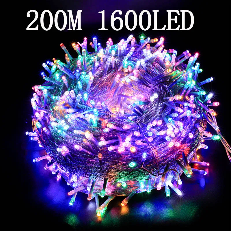 200M 1600LED string lights Christmas decoration night lights atmosphere lights New Year outdoor waterproof garden lights