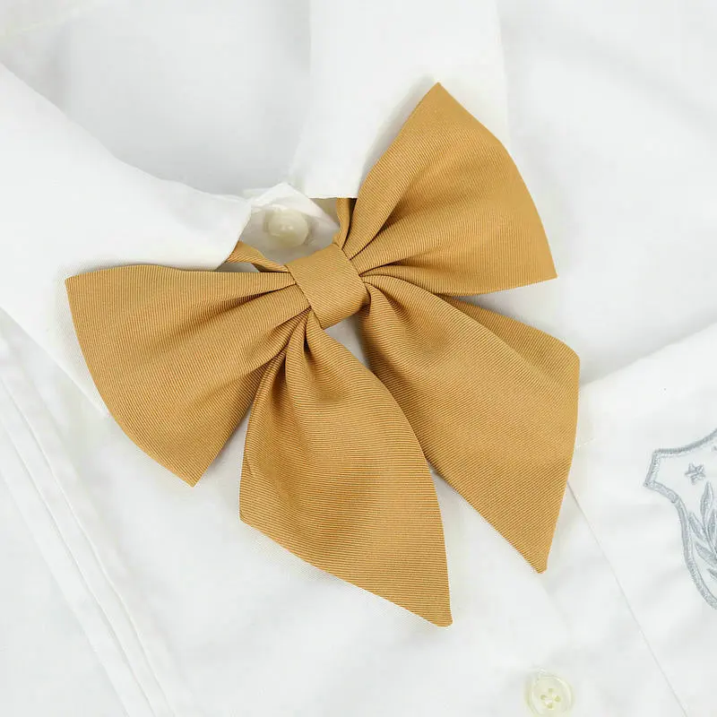 Einfarbige große Schleife JK Krawatte Mädchen Fliege Krawatte Halsband für adrette Studenten japanische koreanische Schuluniformen Hemden Krawatte – Detail 14