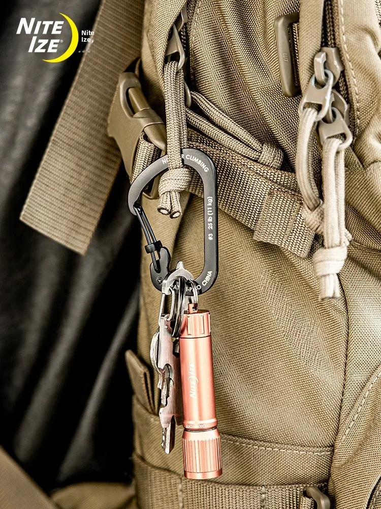 NiteIze Aluminum Alloy Qui Release D-aped Carabiner Key Holder Water Cup Hook Se Lo for Outdoor Climbing Cam Tr...