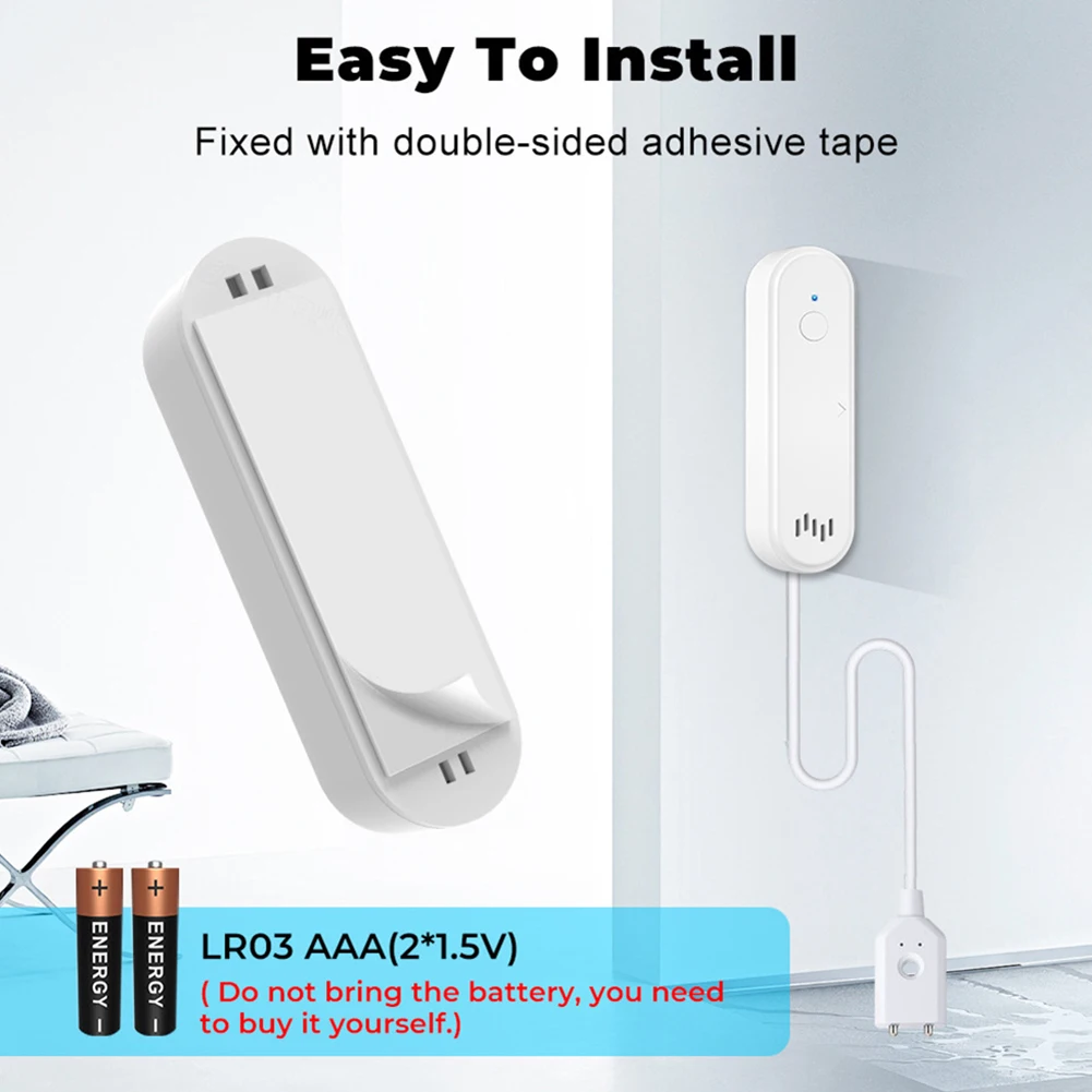 

Tuya Wifi Sensor Smart Door Magnetic Alarm Remote Sound Light Doors Windowsill Intelligent Door Sensor Sensor Remote
