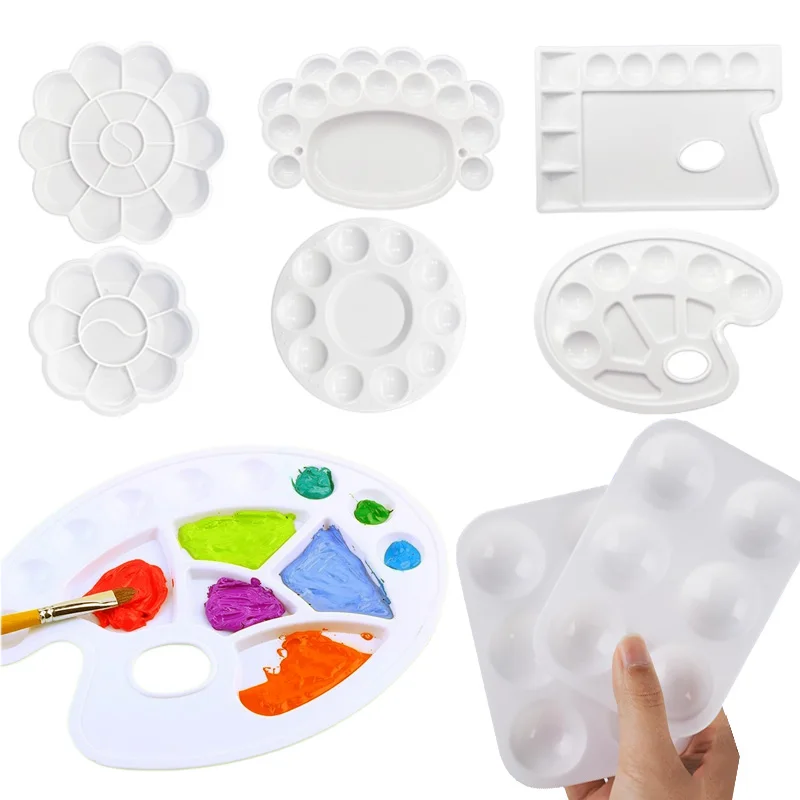 Color Palette Pigment Tray Plastic Suitable for Art Students Beginner Easy to Clean Office Educational Supplies Equipment