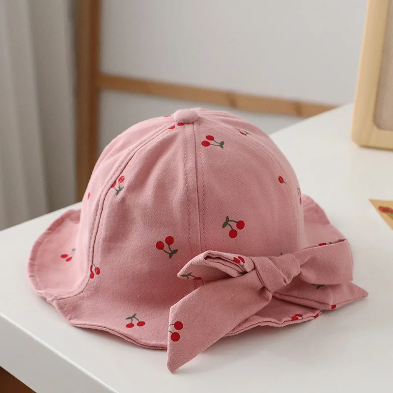 RICYGVM princesse fille soleil imprimer enfants pêcheur chapeau arc enfants Panama bassin casquette grand bord bébé crème solaire Bonnet visières_voghion.com
