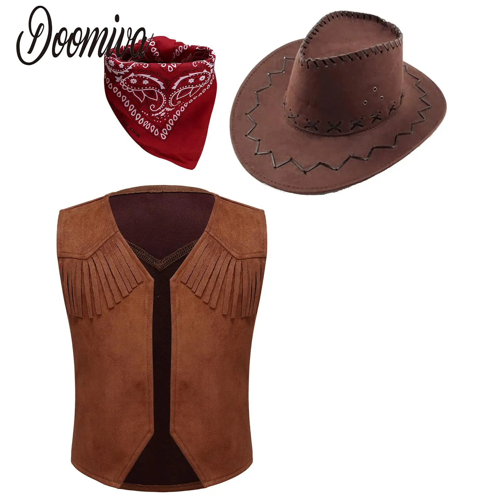 Gilet Da Uomo In Pelle Scamosciata Con Frange - Stile Hippie Bohémien, Western, Anni '60, Per Festival E Musica