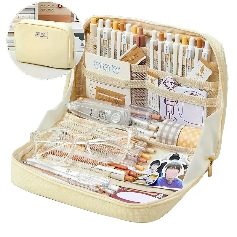 حقيبة أقلام رصاص كاواي ، حقيبة أقلام بسعة كبيرة ،...