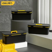 Deli 1 Pcs 14/17 Inch Household Tool Box PP Material Pressure Resistance Multifunction Electrician's Portable Tool Storage Boxes 1
