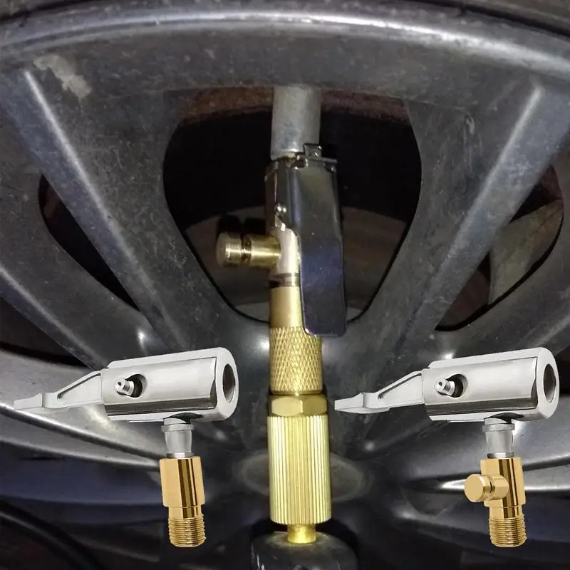 1 Pcs Portable Inflatable Pump for Car Tire Air Chuck Compressor Tire Inflator Tire Chuck with Barb Connector for Hose Repair