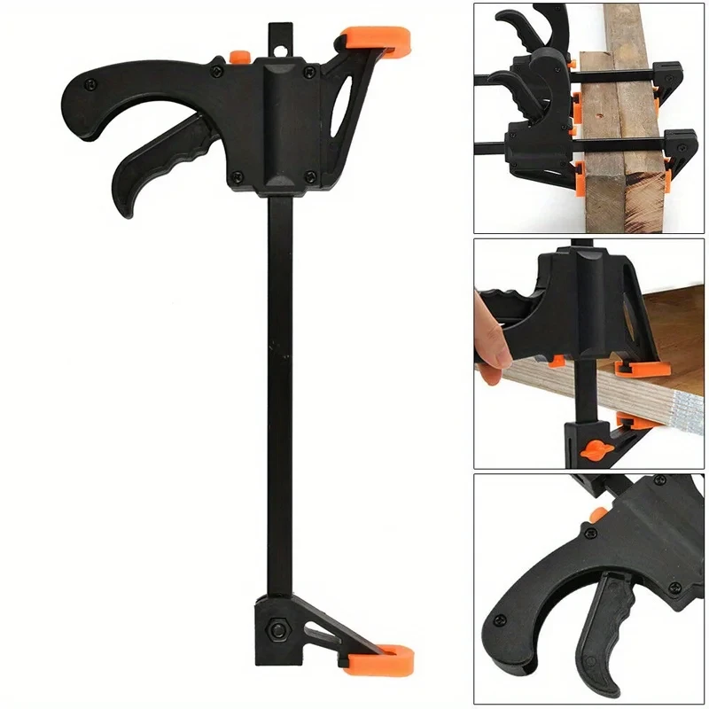 Woodworking Clamps 4' 1/2Pcs Set Fixed Type Quick Ratchet Release Speed Extruded Nylon Work Bar Kit Spreader Gadgets DIY Portable