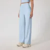 Straight Fitness Micro Flared Pants Back Waist with Pockets Flared Pants Gym Workout Running High Waisted Quick Dry Yoga Clothes 4