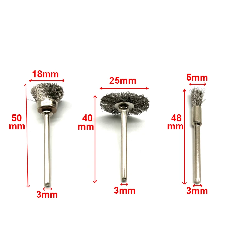 24Pcs Brass Brush Steel Wire Wheels Brushes Drill Rotary Tools Polishing for Dremel Rotary Tools Metal Rust Removal Brush Set 4