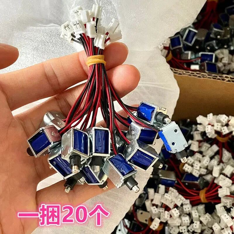 DC 3V 5V 6V Mini DC Electromagnet Push Pull Type Micro Spring Electric Solenoid Magnet Stroke 3mm For Intelligent door lock push pull electromagnet