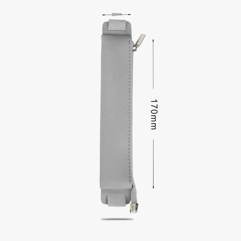 Pen Holder Vintage Pu Leather Pencil Case Book Notebook Rubber Band Pen Clip Portable Office Meeting Laptop Pen Holder