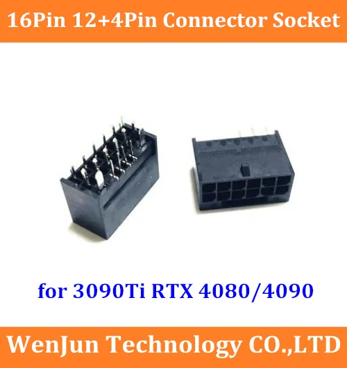 Original Pcie 5.0 12vhpwr 16pin 12 Mais 4pin Conector Soquete para 3090ti Rtx 4080 4090 Series Placa Gráfica