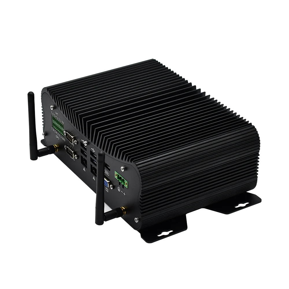 Fanless Industrial Mini PC Intel Core i7 1165G7 i5 1135G7 Mini Desktop PC Windows 10/11, HDMI & VGA RS485/232 COM GPIO  LPT USB 4