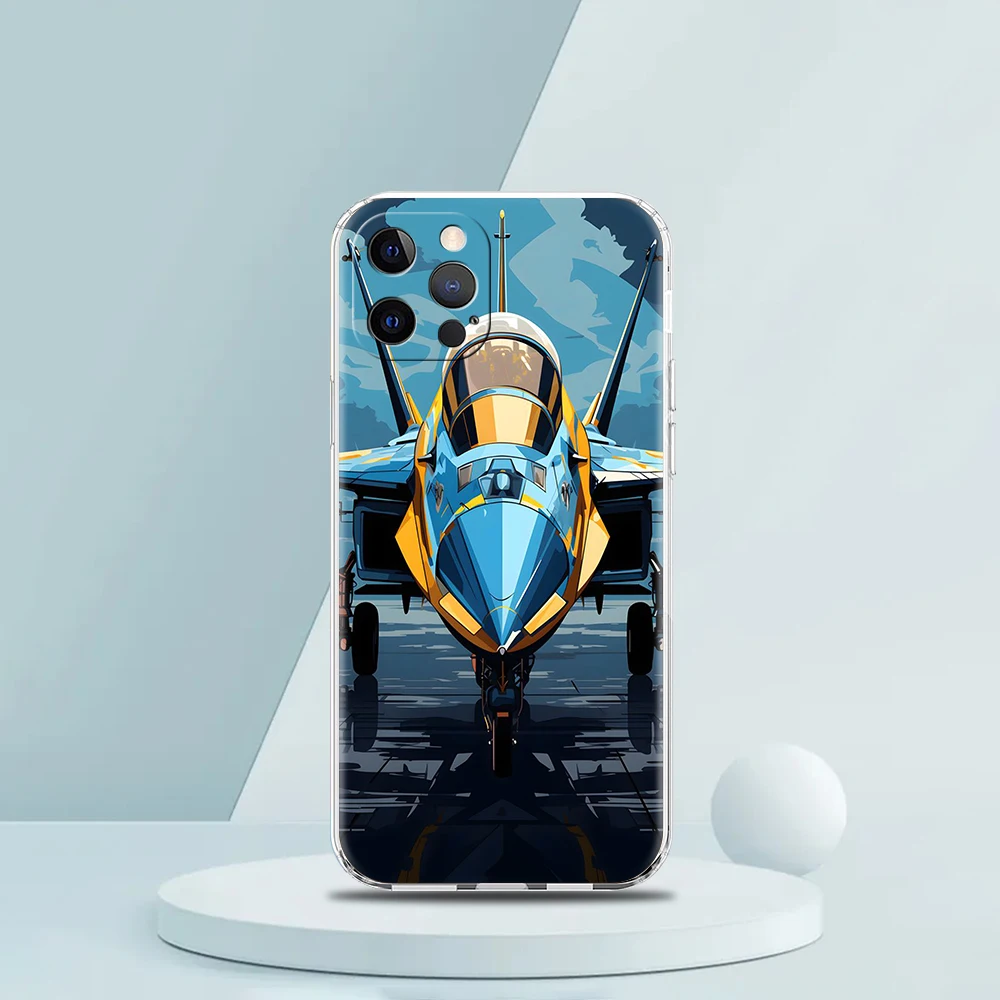 Sky Jet Fighter Handy hülle für iPhone 16 15 14 13 12 Pro Max transparent weich für iPhone 11 Pro Max 7 8 plus xs xr Silikon hülle – Detail 5