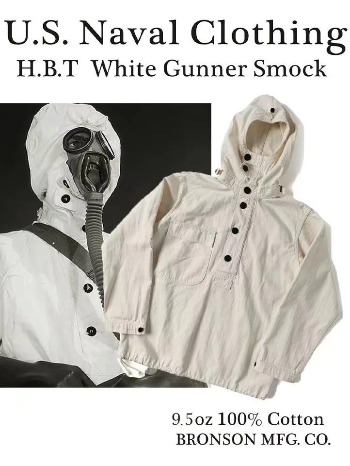40s USN / USCG Gunner smocks Rugged Bronson 1940's HBT Gunner