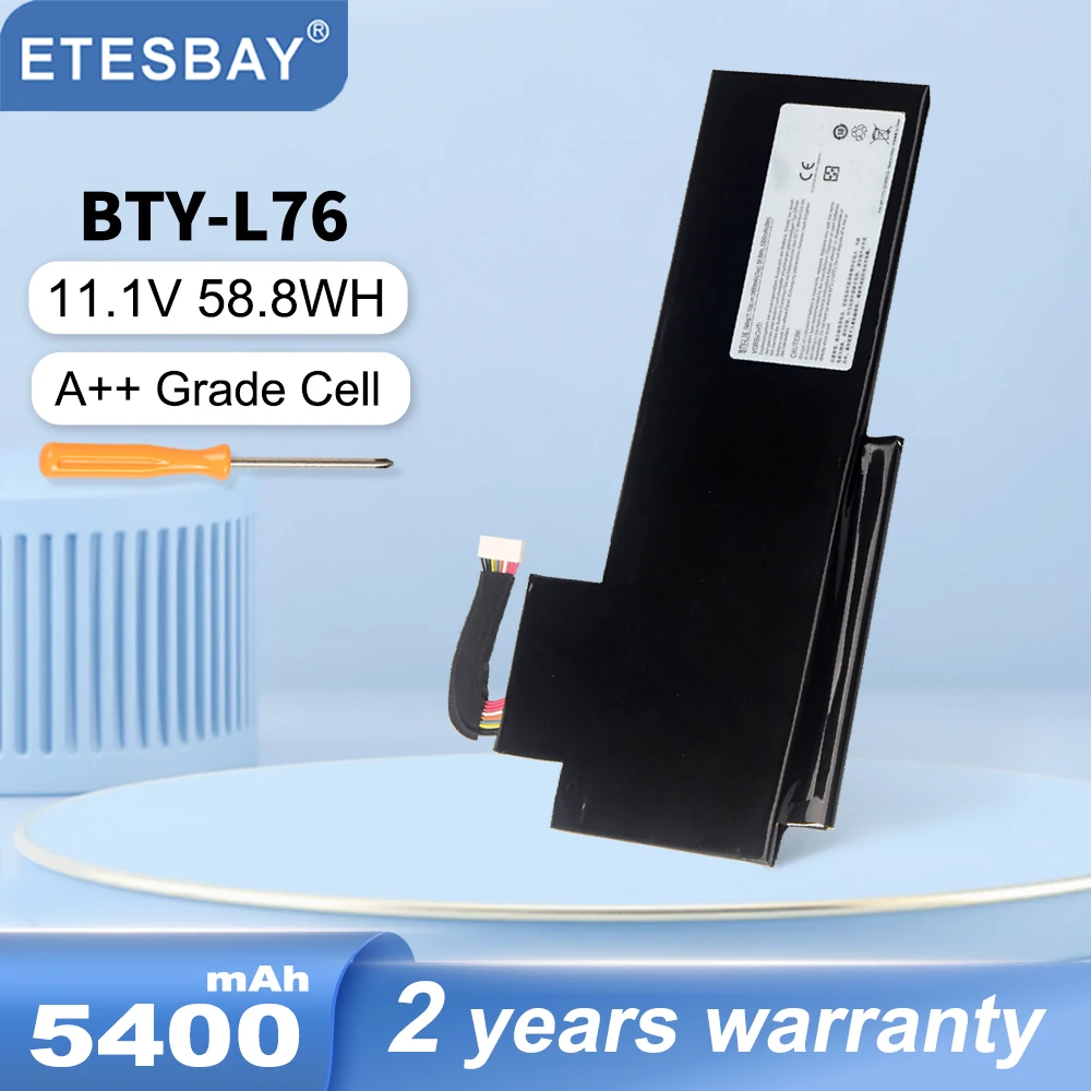 Bateria do Portátil para Msi Bty-l76 Etesbay Gs70 Ms1771 Ms-1772 Ms-1774 2qc019xcn para Medion Erazer X7615 X7613 5400mah 58.8wh
