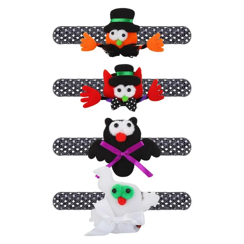 Halloween Snap Circle 3D Pumpkin Bat Ghost Snap Bracciali Cute Snap Bracciali Halloween Dolcetto O Scherzetto Borsa Filler Giocattoli Di Halloween