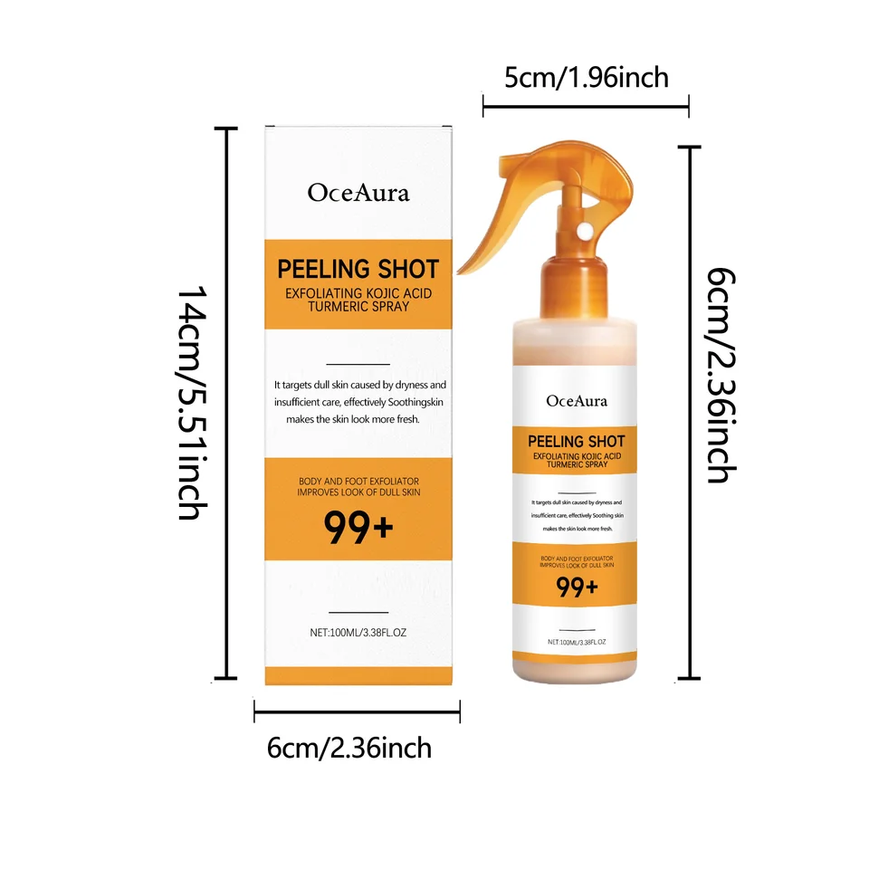 Kojic Acid Turmeric Exfoliating Spray for Smooth Skin