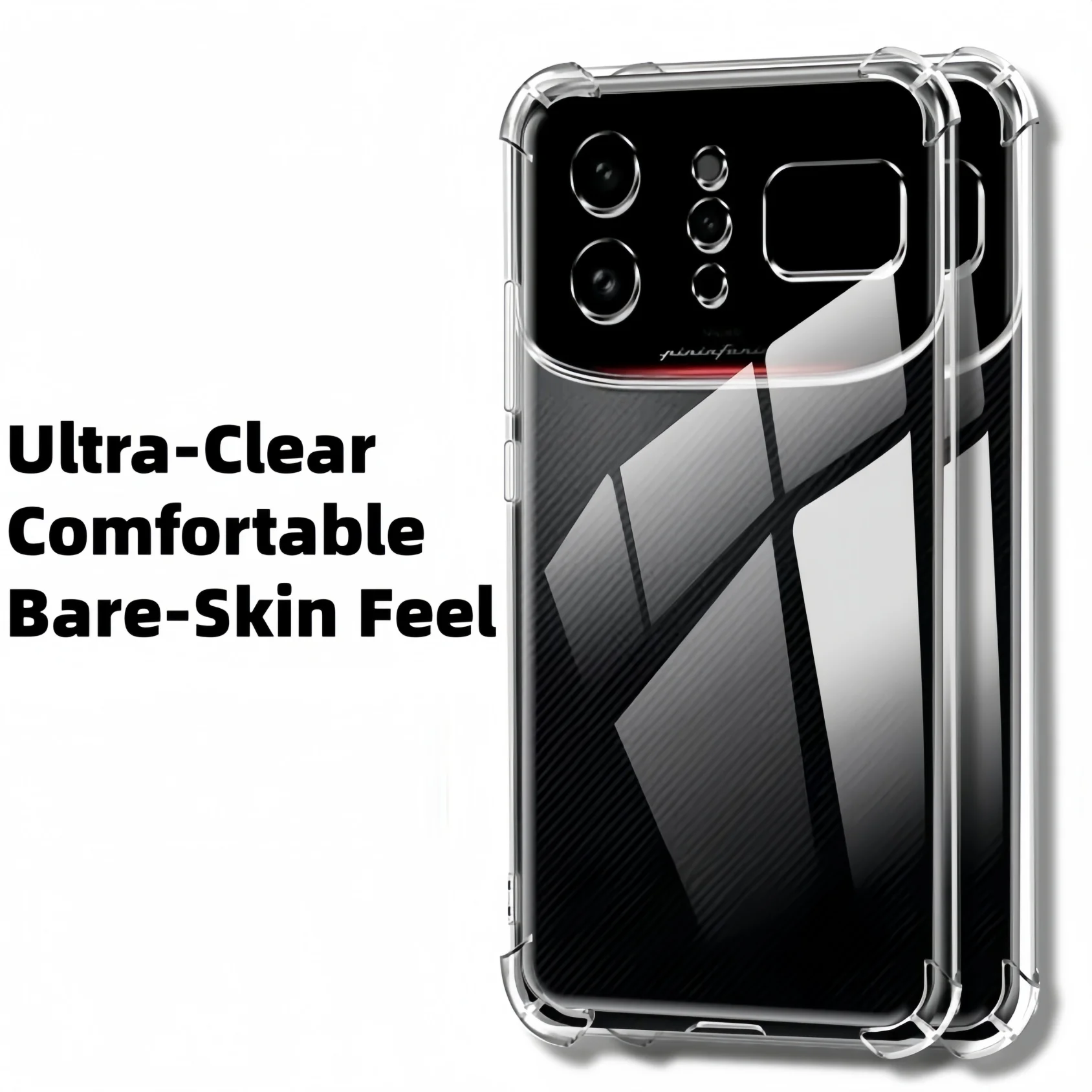 Clear Transparent TPU Shockproof Protection Case