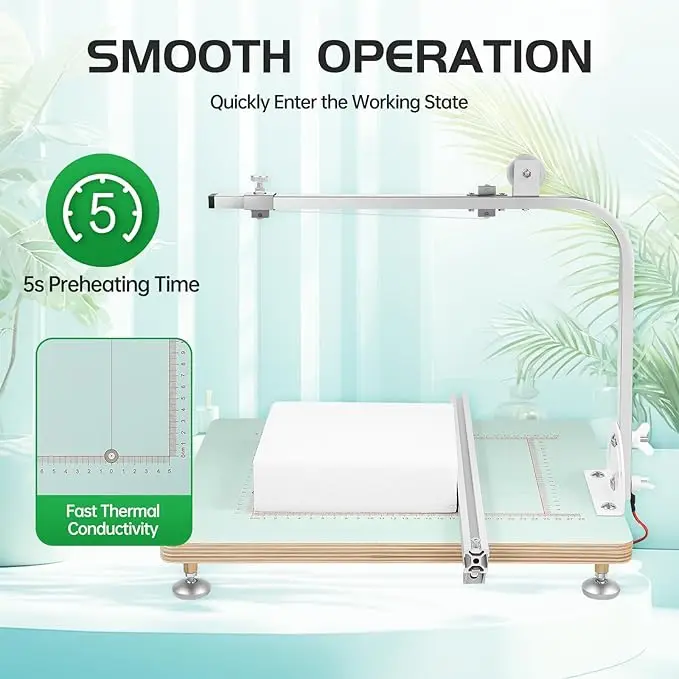 72W Portable Hot Wire Stainless Steel Support Foam Cutting Table Cutter Machine