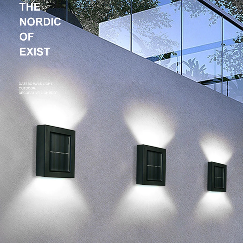 Description Picture 5 of item1-6Pcs Solar Light Outdoor Up Down Wall Washer Light Waterproof Solar Lamp for Garden Street Landscape Balcony Yard Porch Decor