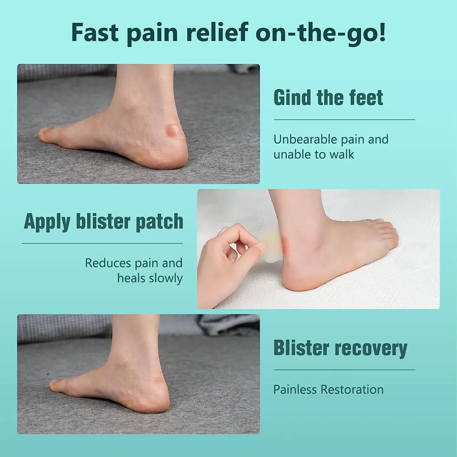 10pcs Tech Love Invisible Gel Blister Patch Blister Plaster Effectively Relief Bunions Calluses and Heel Pain Foot Care Tools