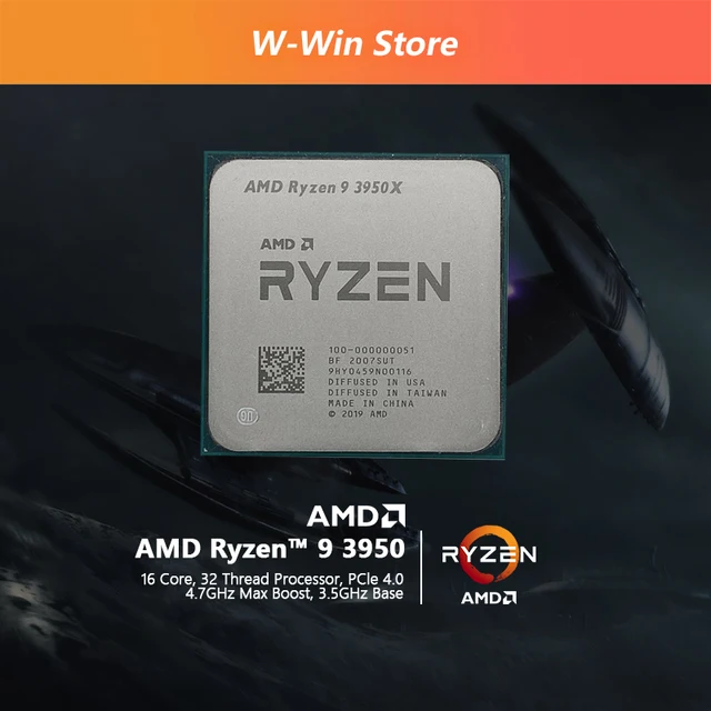 AMD Ryzen 9 3950X Ryzen 9 3950X R9 3950X 3 5 GHz 16 Core 32 Thread