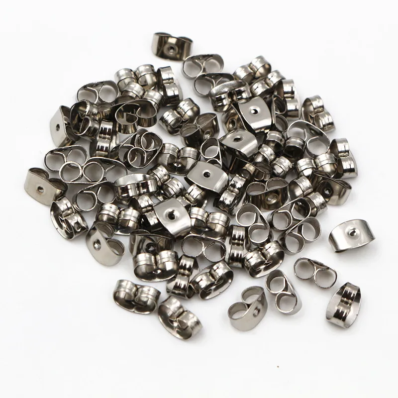 100pcs Gold-Plated Stainless Steel Earring Backs – Stud Earring Stoppers 3
