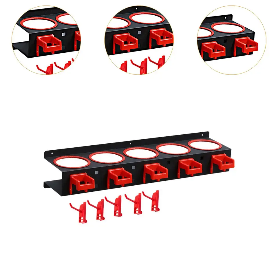 Portabottiglie spray da parete con 5 ganci per garage e