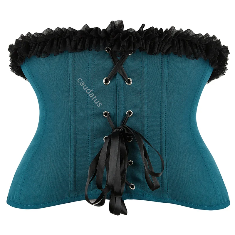 Underbust Corset for Wome Top Lace UP Floral Lingerie Underwear Plus Size Gothic For Outfit Burlesque Medieval Cosplay Halloween