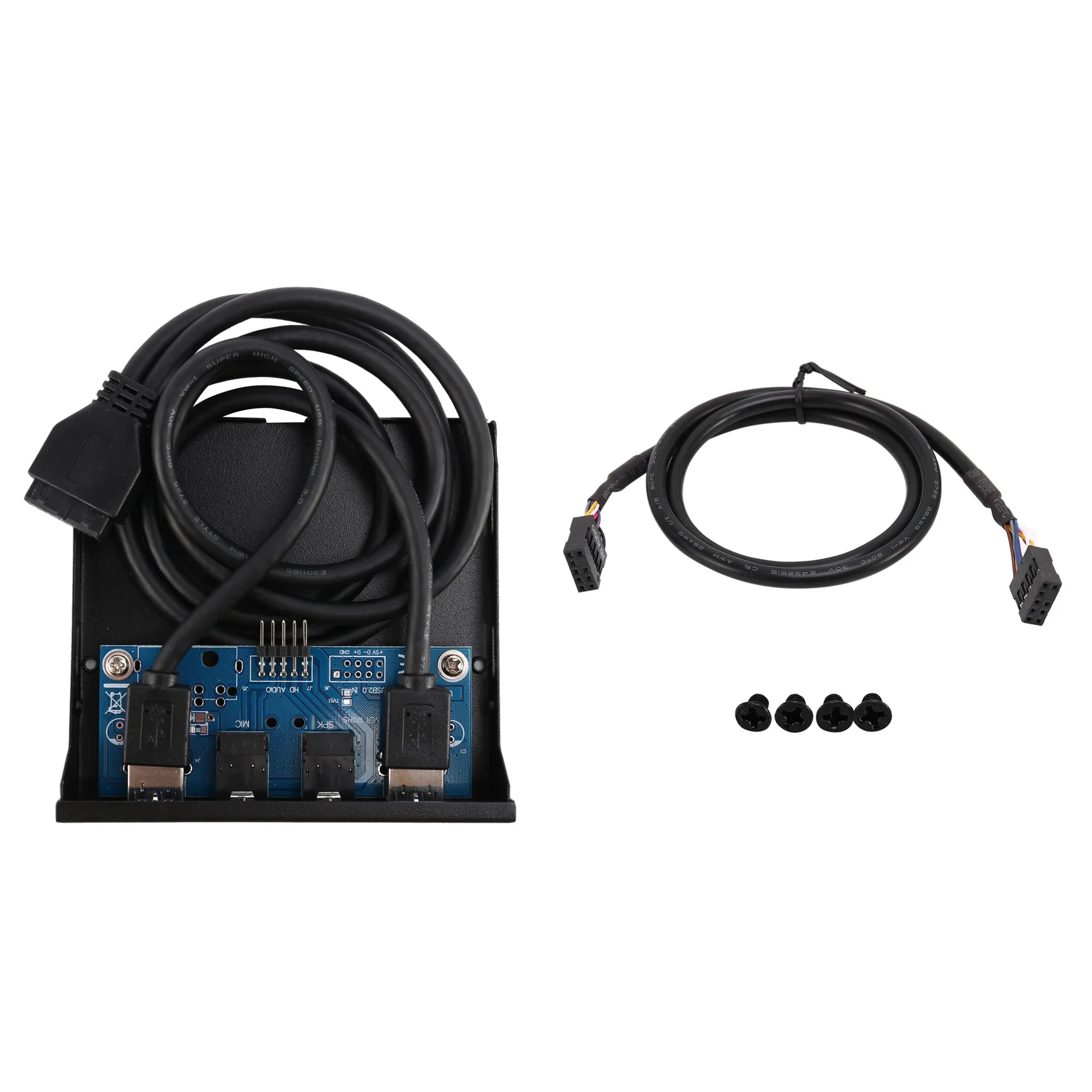 

3.5'' 2 USB3.0 A Hub + HD Audio to 20Pin Header Floppy Front Drive