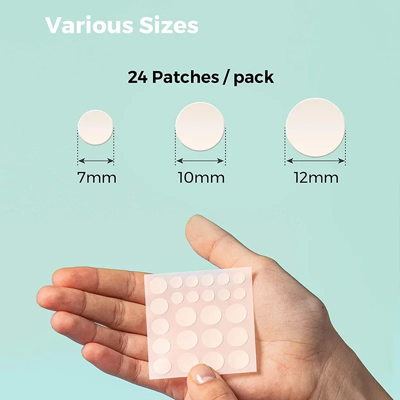 3 bag (1 bag 24pcs ) Face Acne Pimple Spot Scar Care Treatment Stickers Blackhead Removal Freckle Patches Acne Stickers 5