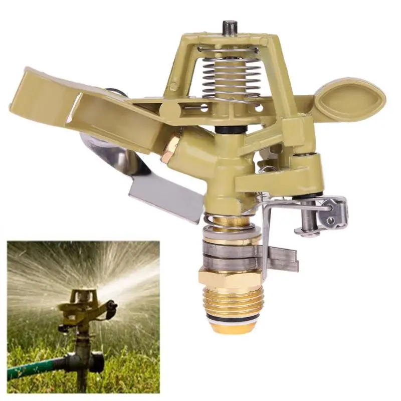 1/2 Inch Copper Rotate Water Sprinkler Spray Nozzle Connector Rocker Arm Garden Irrigation Watering System Garden Tools garden sprinkler irrigation sprinklers garden irrigation nozzle drip irrigation sprinklers garden sprayer nozzles