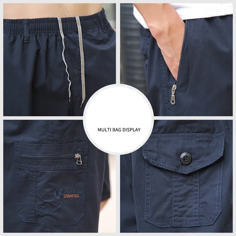 Cargo Shorts Men Streetwear Summer Cotton Multi-pocket Tactical Casual Shorts Pants Jogger Outdoor Military Trouser men Clothing 6