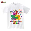 Birthday Boy Shirt for Kids Family Matching Outfits Barney Shirts 2nd Party Custom Name Girl Outfit Toddler Baby Familia Shirts 3