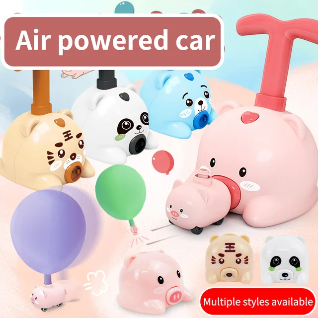NEW Power Balloon Launch Tower Toy Education Inertia Air Power Balloon Car Puzzle Fun Science Experimen Toy for Children Gift 1