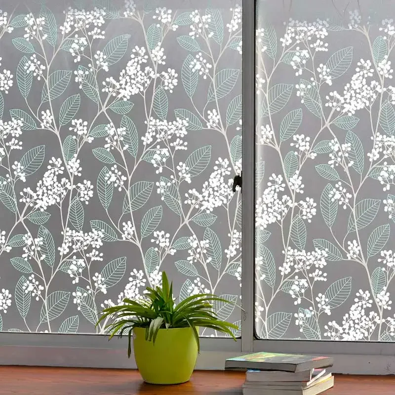 Matte Window Film Stained Glass Decorative Uv Window Sticker Privacy Frosted Self Adhesive Film Decal for Glass