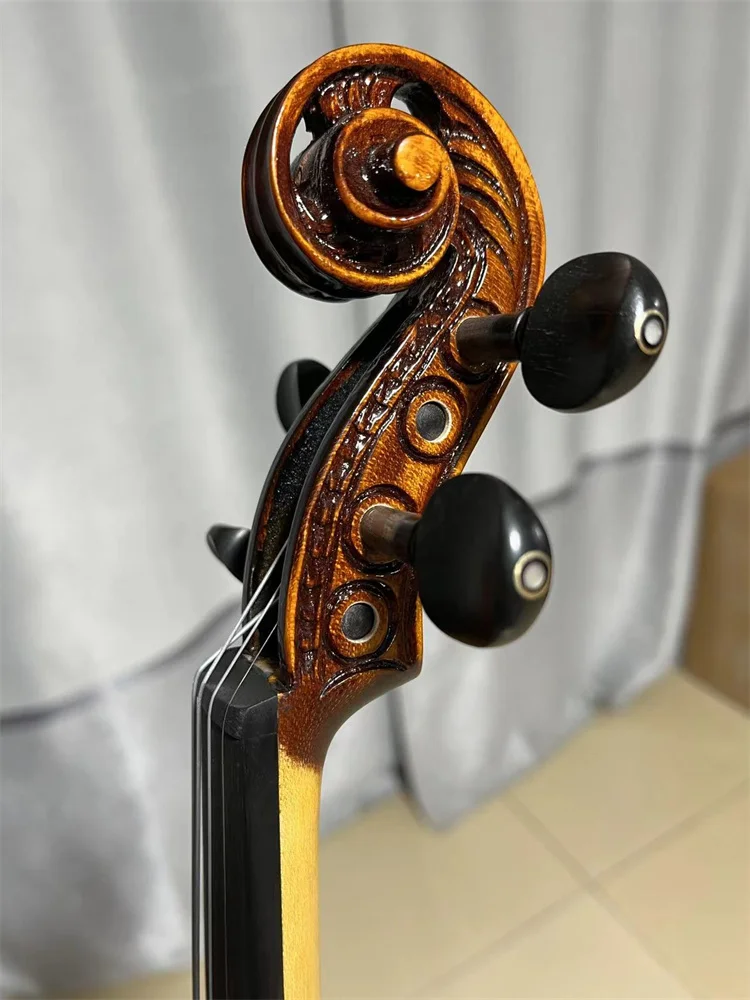 Actual Photo Display Special Old Europe Carving-Hand Crafted 4/4 Violin كمان Ammoon Free Violin Case&Bow violin
