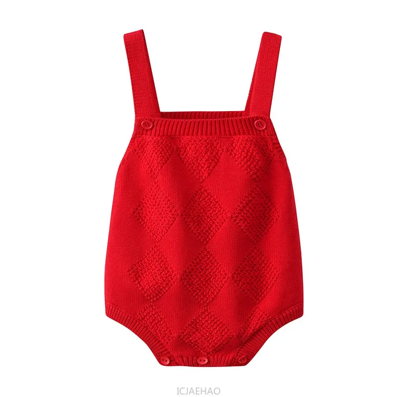 십대 소녀 의류 2025 INS 스타일  소녀 가디건 면 니트 긴팔 상의 어린이 의상 봄 가을 축제용 빨간색