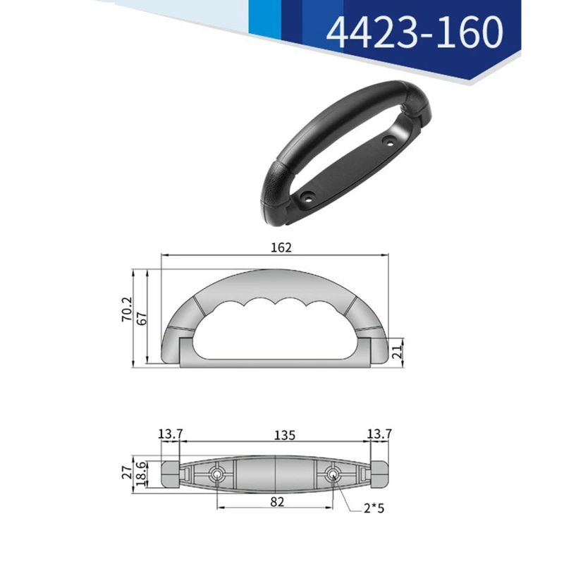 Luggage handle Black Side Carrying Handle Plastic Luggage Trunk for Case Pulls Suitcase Handle Replacement Box Accessories Durable