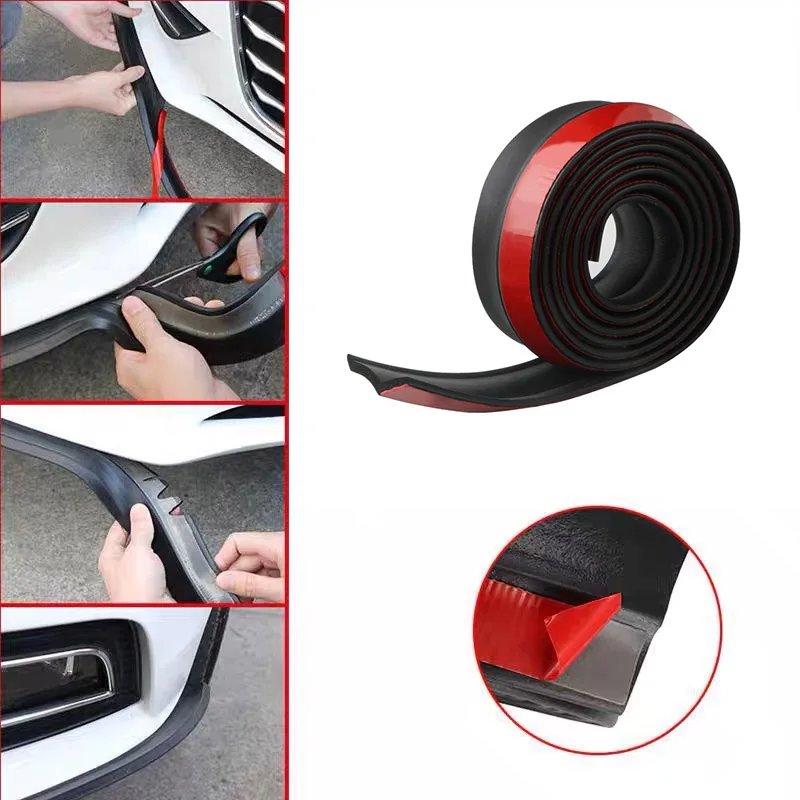 Universal Car Front Bumper Lip Spoiler Skirt Protector Trim Strip