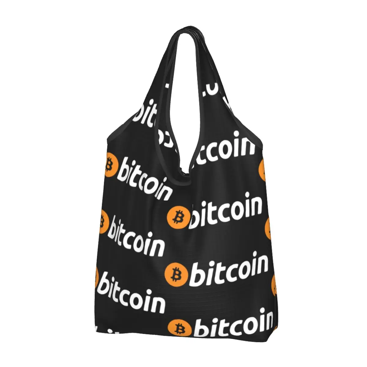 

Большие многоразовые продуктовые пакеты для биткоинов, криптовалюты, Btc, складная сумка для покупок, моющаяся