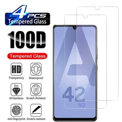 Premium 9H Tempered Glass Screen Protector Film - 2/4 Pack - 2 Pieces (For Galaxy A42 5G)