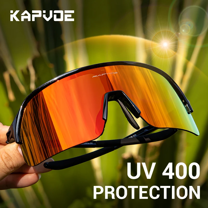 Kapvoe-산악 자전거 사이클링 안경용 사이클링 선글라스 여성 UV400 남성용..