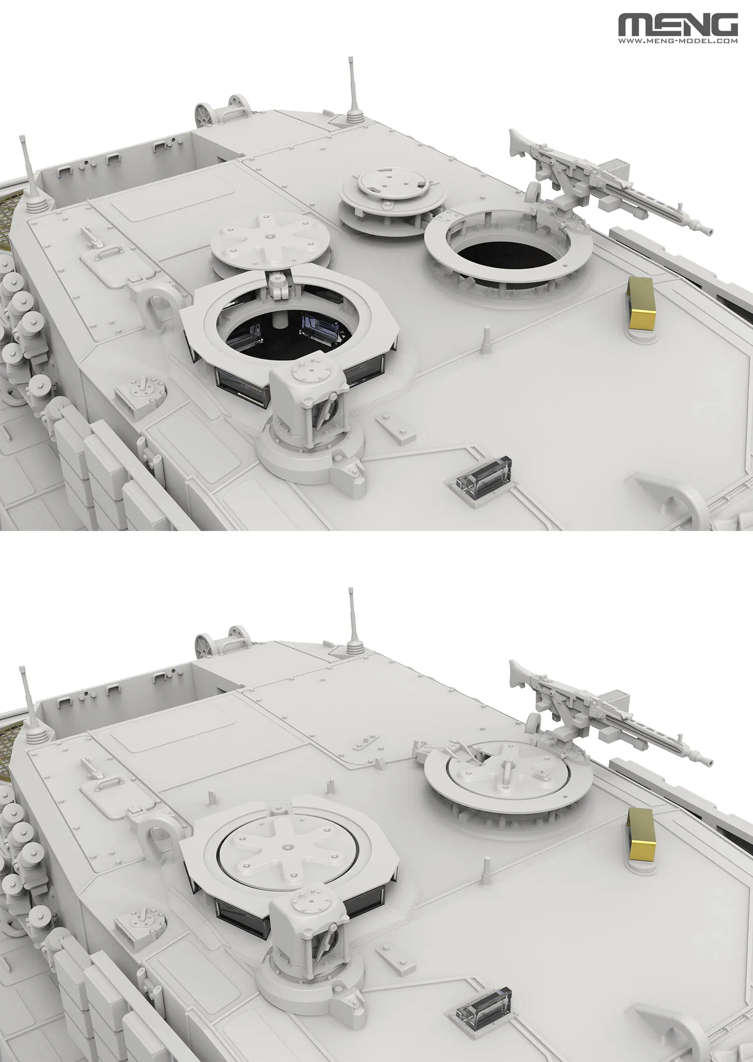 MENG TS-058 1/35 주요 전투 탱크 레오파드 2A4(우크라이나) 조립 모델 키트