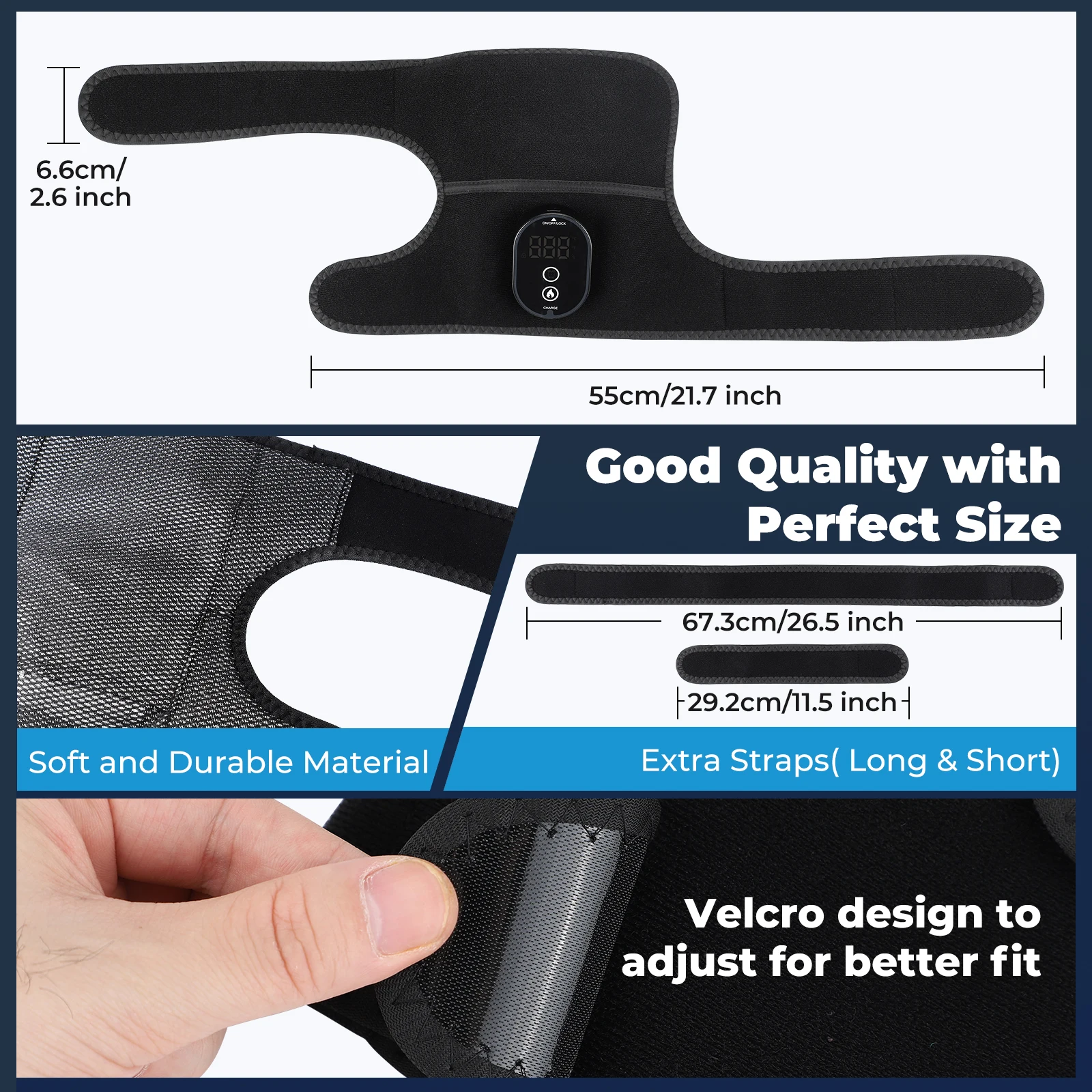 Wireless Electric Heating Shoulder Protection Knee Pad Hot Compress Elbow Joint Support Warming Shoulder Brace Arthritis Relief 6